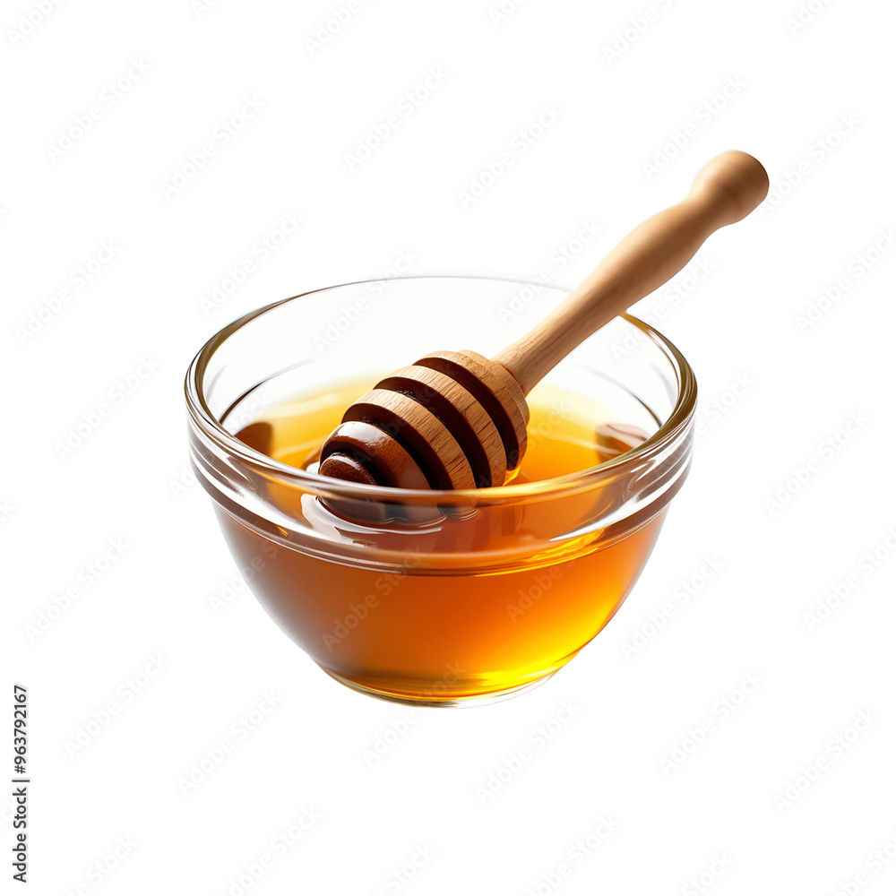 glass bowl  of honey