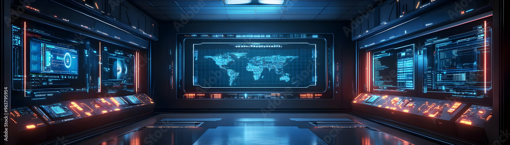 AI Powered IT Command Center Background: Glossy Digital Network Maps & Sleek Design Showcasing Cost-Effective IT Management Strategies AI Powered IT Command Center Background: Glossy Digital Network Maps & Sleek Design Showcasing Cost-Effective IT Management Strategies