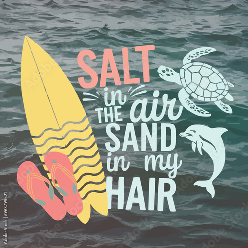 Tropical Beach T-Shirt Design – Vibrant Summer and Ocean Graphics