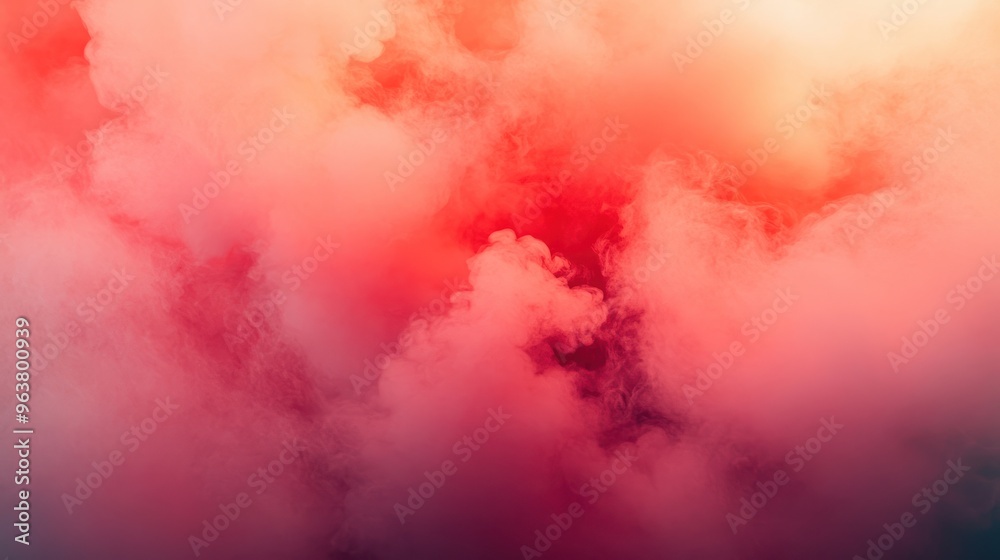 A vibrant cloud of pink and red smoke, creating an ethereal and dynamic atmosphere. A vibrant cloud of pink and red smoke, creating an ethereal and dynamic atmosphere.