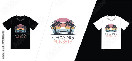 Tropical Beach T-Shirt Design – Vibrant Summer and Ocean Graphics