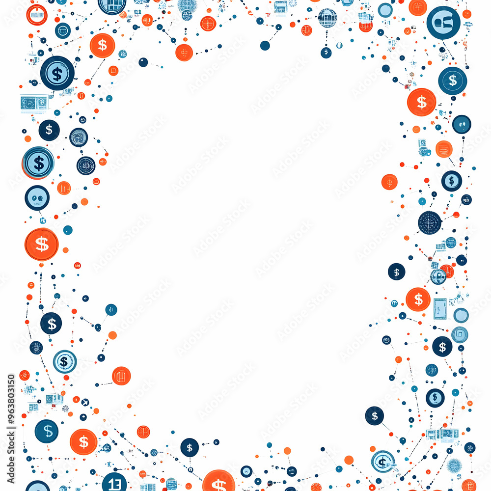 Futuristic Flat Quantum Computing and Dollar Symbols Frame Design for AI Financial Cost Management - Simple Vector Illustration Futuristic Flat Quantum Computing and Dollar Symbols Frame Design for AI Financial Cost Management - Simple Vector Illustration