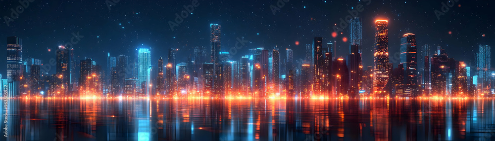 Smart City Transformation: Glowing Abstract Digital Art Showcasing Cost-Efficient, Tech-Driven Urban Planning with AI Integration in Urban Environments Smart City Transformation: Glowing Abstract Digital Art Showcasing Cost-Efficient, Tech-Driven Urban Planning with AI Integration in Urban Environments