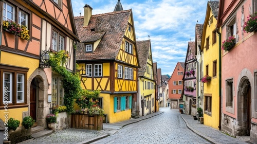 Fototapeta Naklejka Na Ścianę i Meble -  Beautiful streets with colorful houses