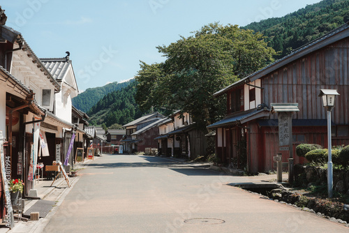 日本の伝統的な街の風景。宿場町。熊川宿。福井県