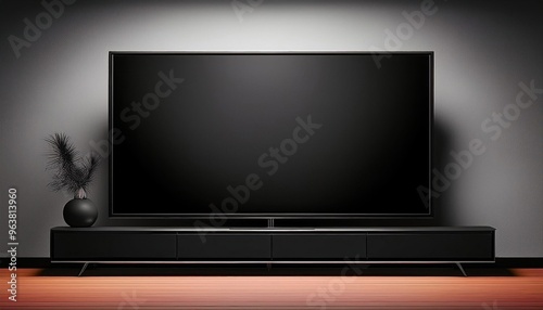 black tv screen mock up 