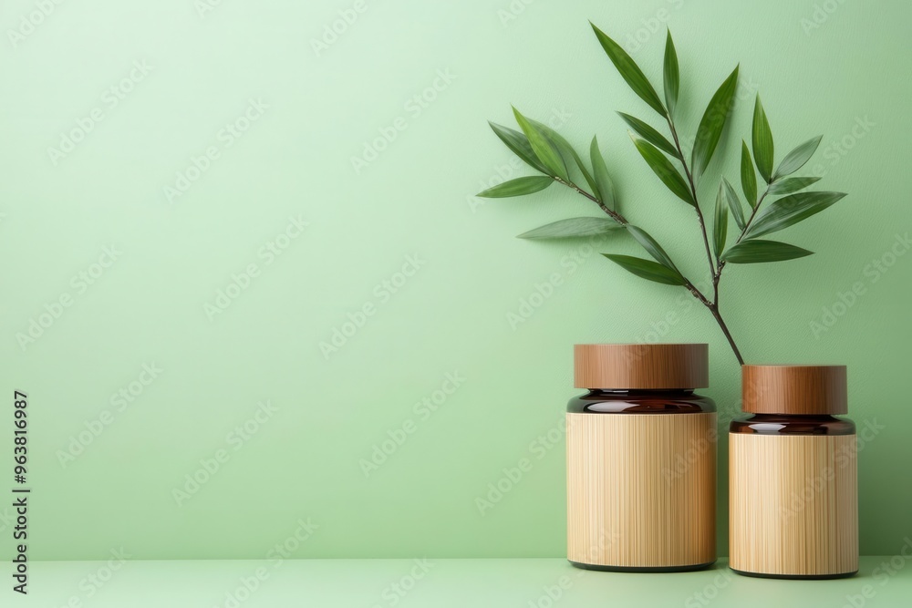 Bamboo packaging for beauty products, cosmetics, ecoconscious nature Bamboo packaging for beauty products, cosmetics, ecoconscious nature