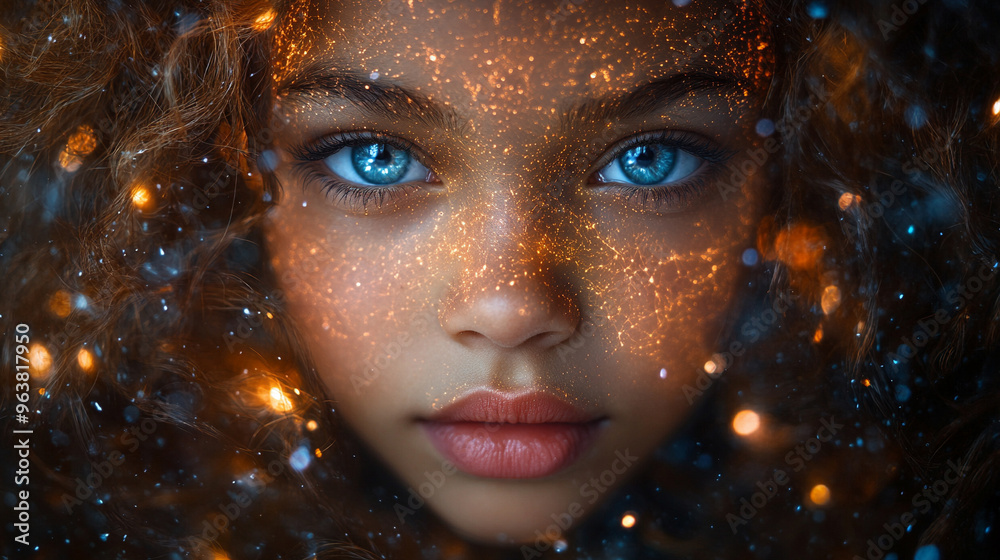 3D render of a complex digital neural network traversing the side of a human face, symbolizing the interconnectedness of human cognition, technology, and neural pathways in modern digital science 3D render of a complex digital neural network traversing the side of a human face, symbolizing the interconnectedness of human cognition, technology, and neural pathways in modern digital science