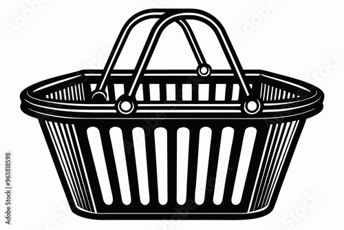 empty shopping  basket vector illustration