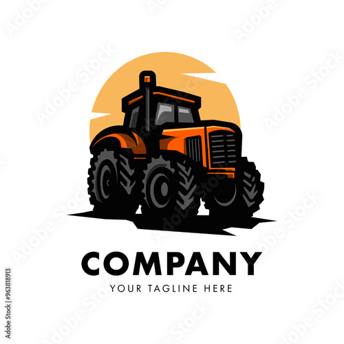 Tractor logo isolated on white background