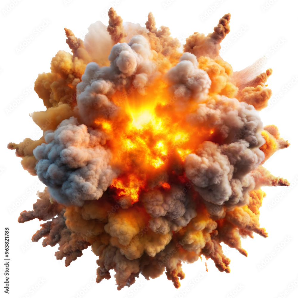 Explosion cut out. isolated on transparent background. Copy space. Explosion cut out. isolated on transparent background. Copy space.