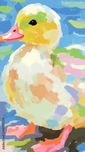smalldesigncompany01_minimalist_modern_of_a_cute_cute_duck_abst_e69a3b37-55bb-42ef-92d1-a476767159d7-j