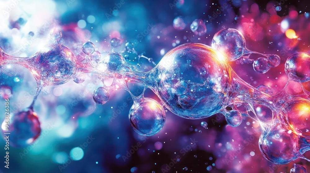 A colorful image of many small bubbles floating in the air. The bubbles are of different sizes and colors, creating a sense of movement and energy. Scene is playful and whimsical A colorful image of many small bubbles floating in the air. The bubbles are of different sizes and colors, creating a sense of movement and energy. Scene is playful and whimsical