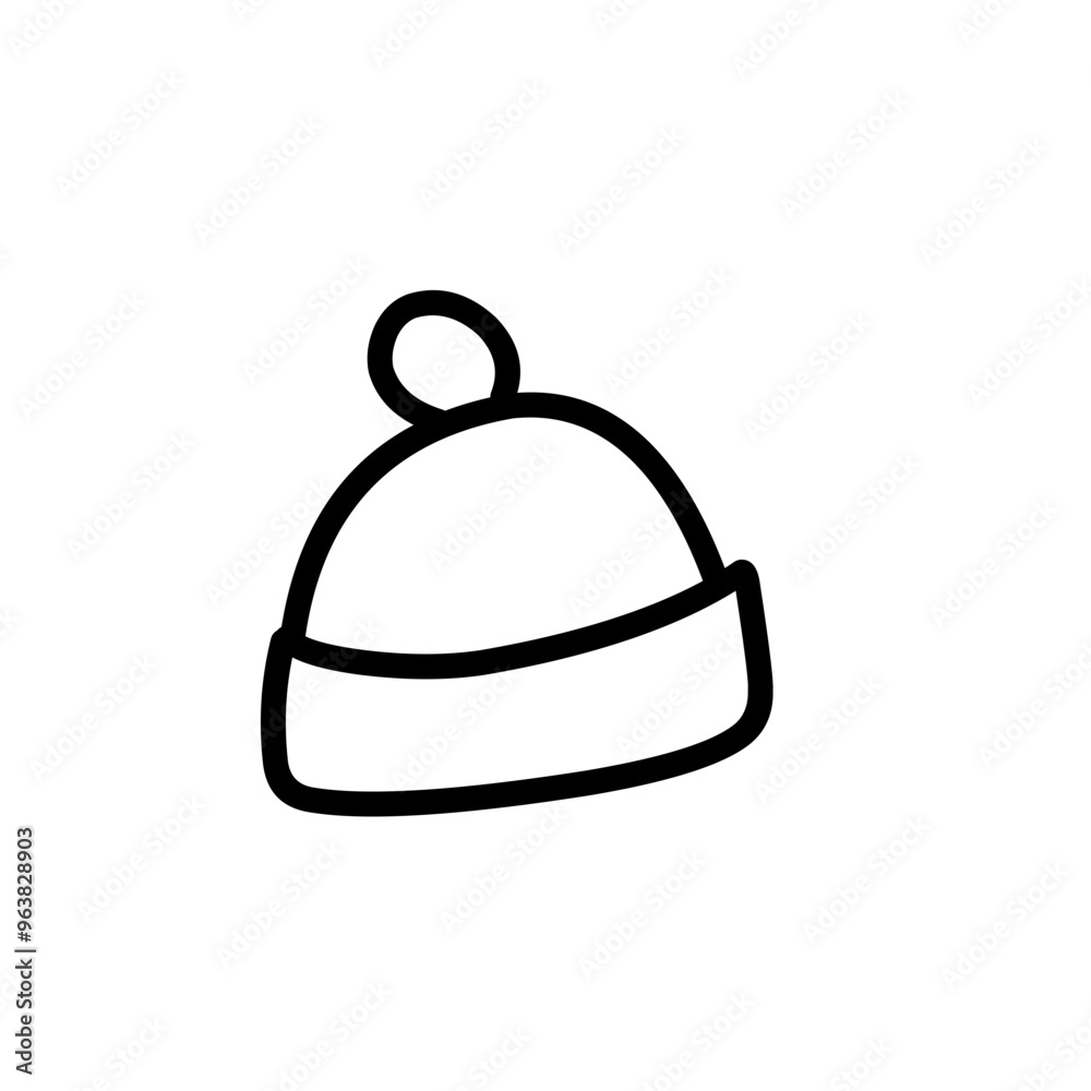 Obraz premium outline the hat type