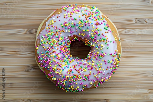 donut on wooden background