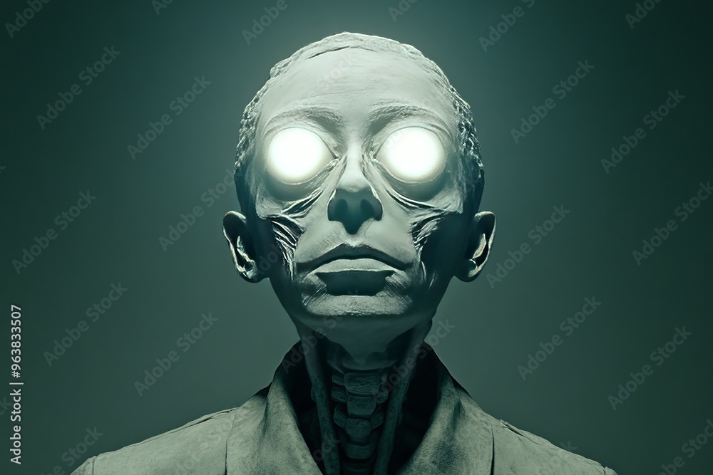 Neuroplasticity neural oscillations and neuroelectronic sci fi humanoid with glowing eyes symbolizing the rise of advanced ai technology in the future Neuroplasticity neural oscillations and neuroelectronic sci fi humanoid with glowing eyes symbolizing the rise of advanced ai technology in the future