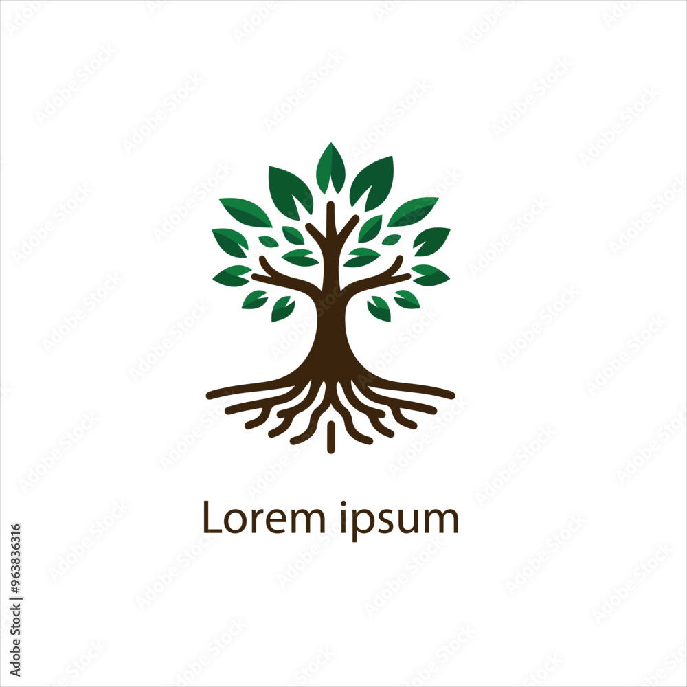 Fototapeta premium Natural tree logo design