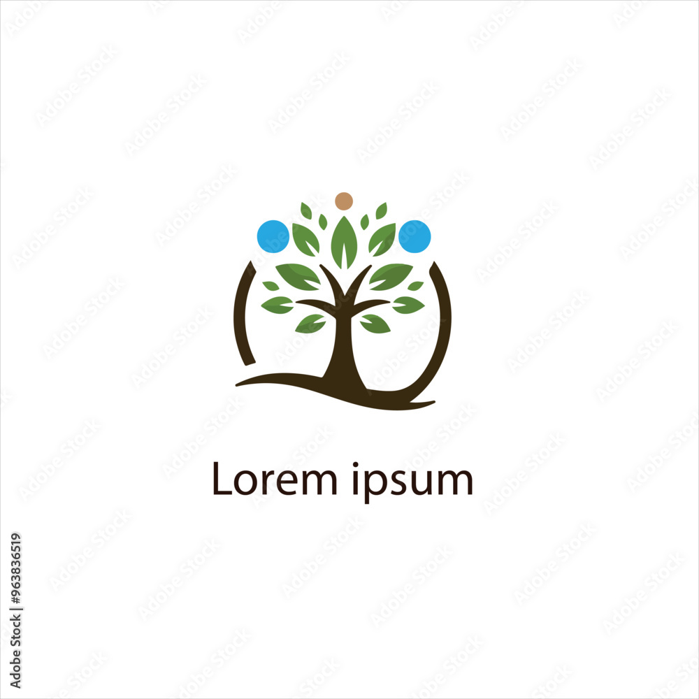 Obraz premium Natural tree logo design
