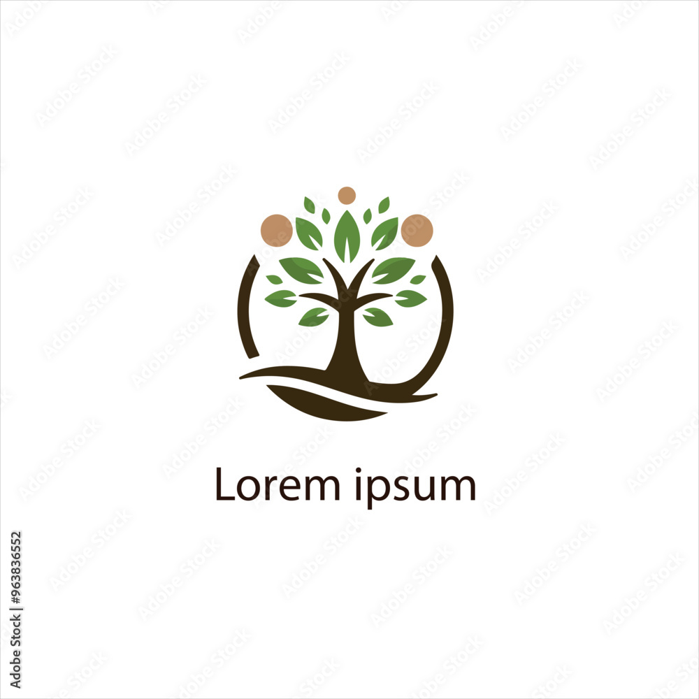 Obraz premium Natural tree logo design