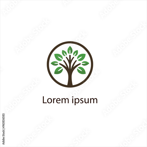 Natural tree logo design