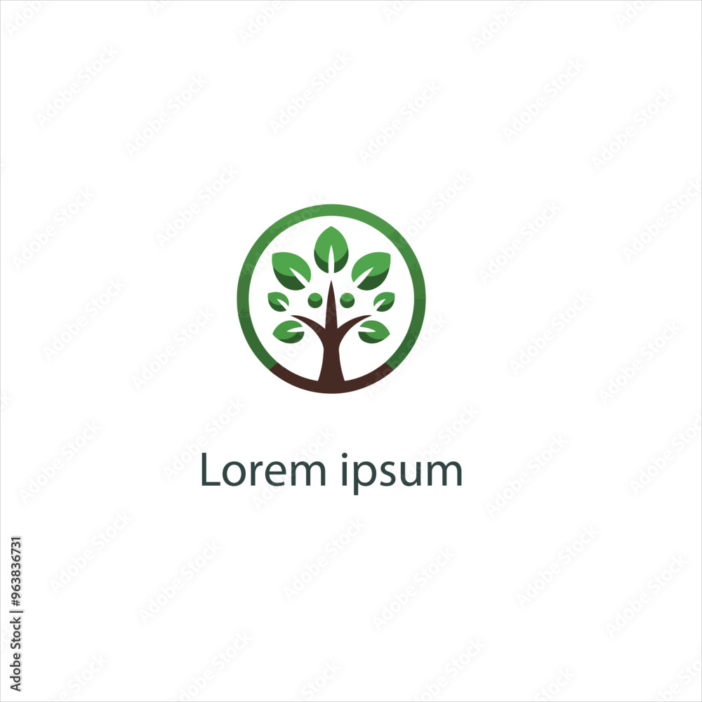 Natural tree logo design Natural tree logo design