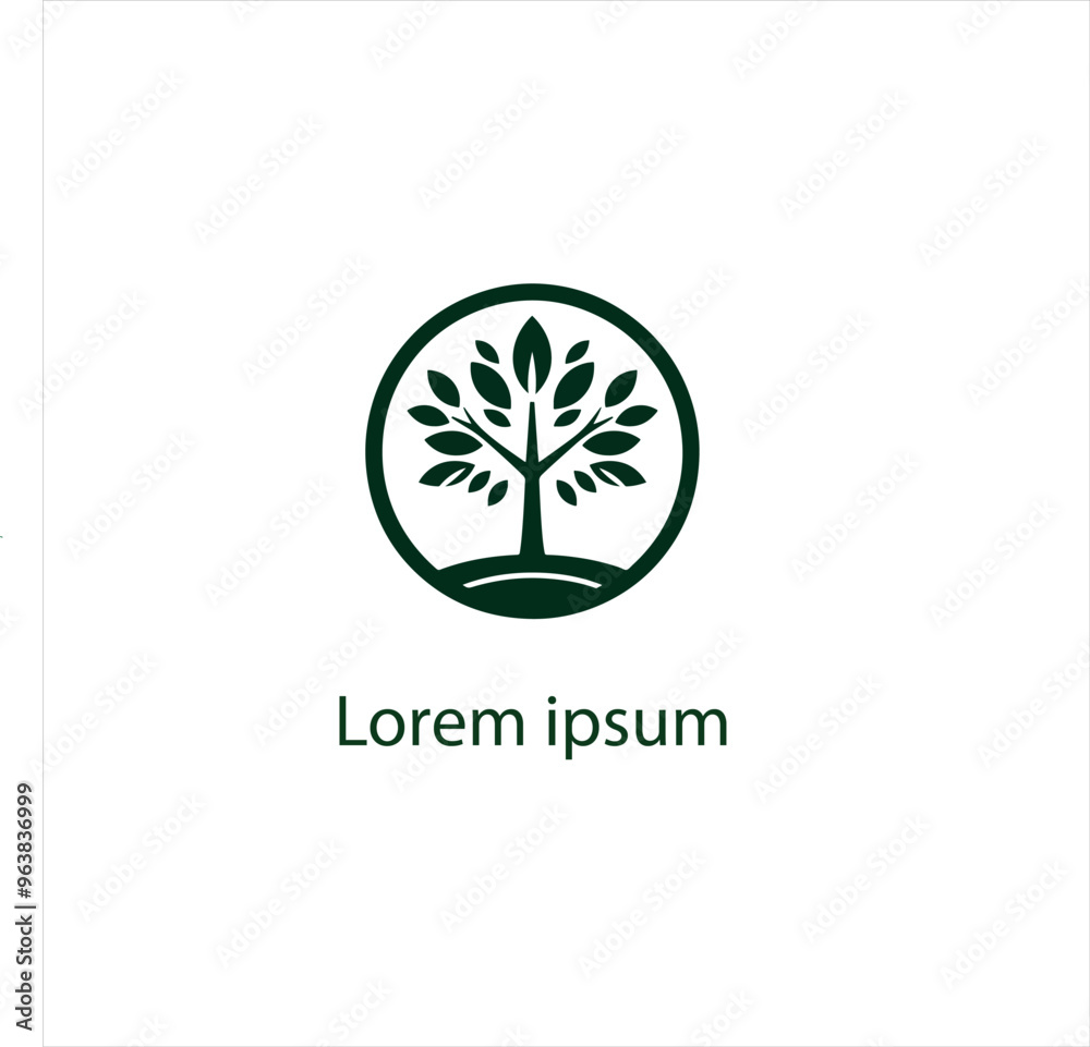 Natural tree logo design Natural tree logo design
