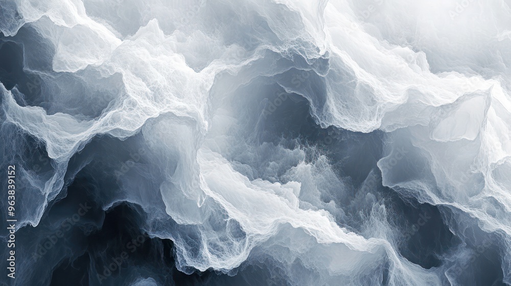 A wave with a lot of white and blue colors. The wave is very large and has a lot of detail, making it look very realistic. The mood of the painting is calm and peaceful A wave with a lot of white and blue colors. The wave is very large and has a lot of detail, making it look very realistic. The mood of the painting is calm and peaceful