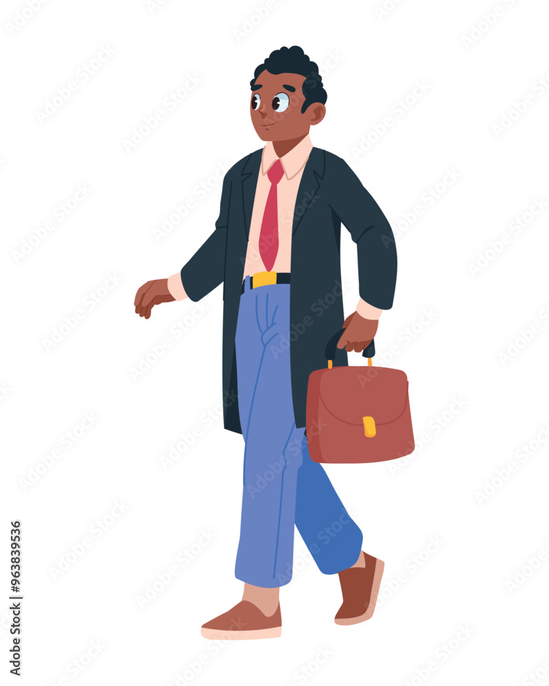 entrepreneur holding a briefcase and walking entrepreneur holding a briefcase and walking