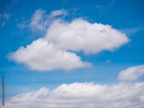 cloudy blue sky in sunny day