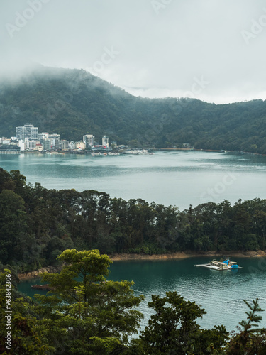 beatuful lake view at Sun Moon Lake, Taiwan. photo