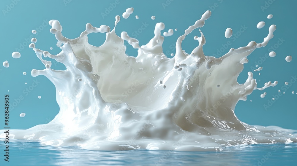 3d roun3d milky white splash abstract liqui3d clip art isolate3d on blue backgroun3d cosmetics splashing 3d roun3d milky white splash abstract liqui3d clip art isolate3d on blue backgroun3d cosmetics splashing