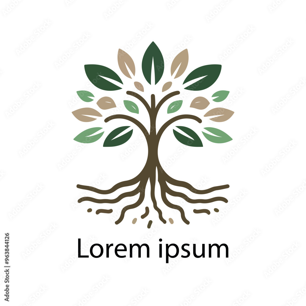 Natural tree logo design Natural tree logo design