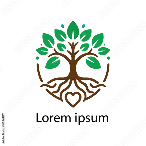 Natural tree logo design