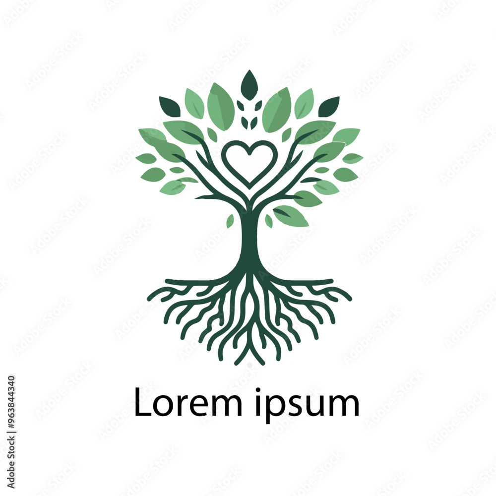Fototapeta premium Natural tree logo design