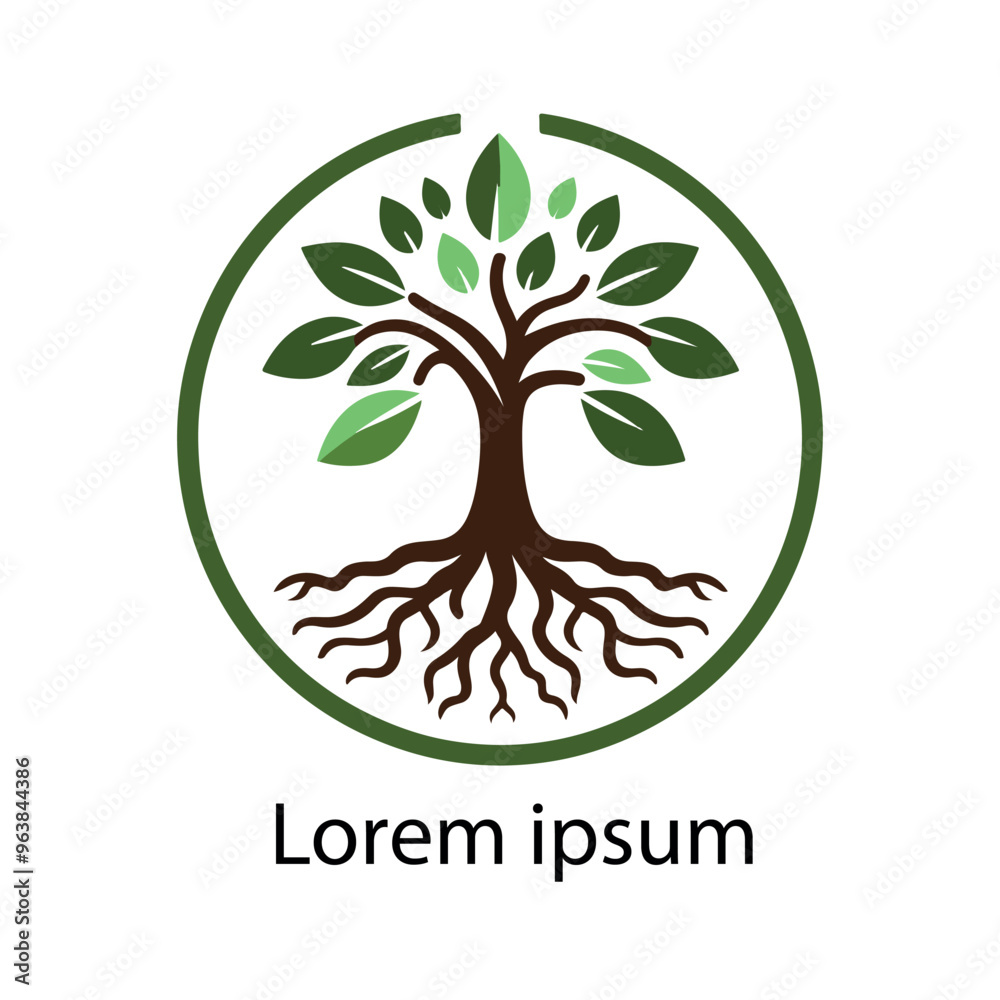 Natural tree logo design Natural tree logo design