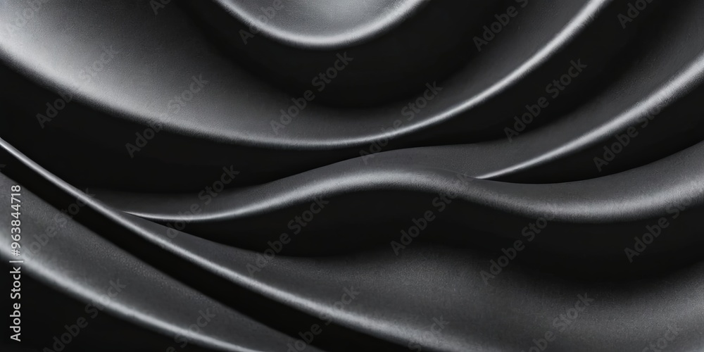 Fototapeta premium A black fabric with a wave pattern