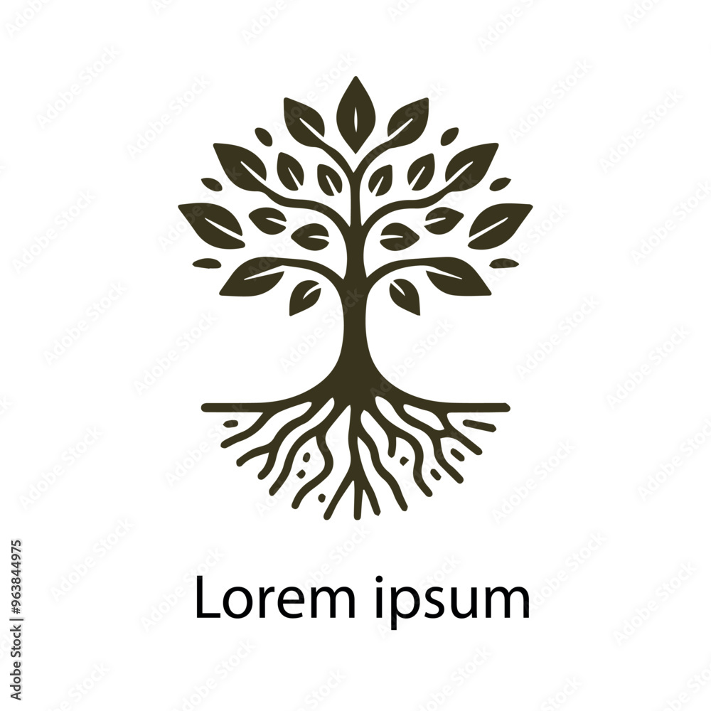 Natural tree logo design Natural tree logo design