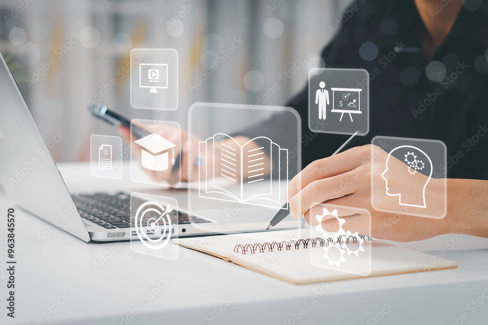 Education E Learning Technology Concept Ai And Machine Learning