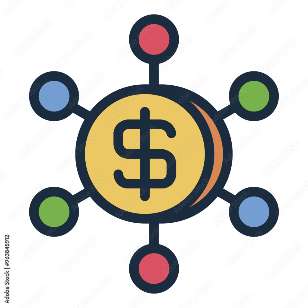 Diversification of money symbolizing risk management and financial strategy. Diversification of money symbolizing risk management and financial strategy.