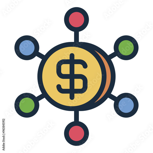 Diversification of money symbolizing risk management and financial strategy.