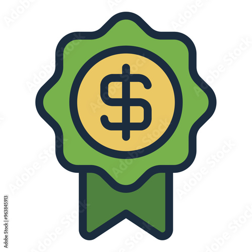Dollar reward symbolizing profits and success in stock market.