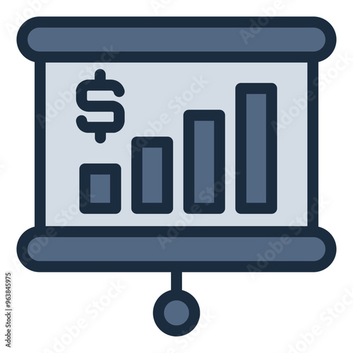 Finance presentation showing stock market data and company performance.