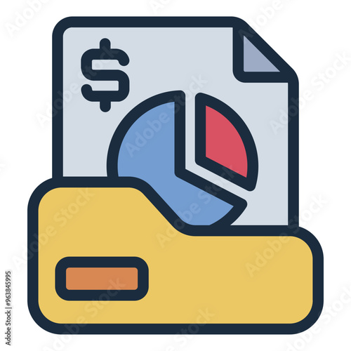 Finance portfolio icon symbolizing wealth, investment, and stock market management.