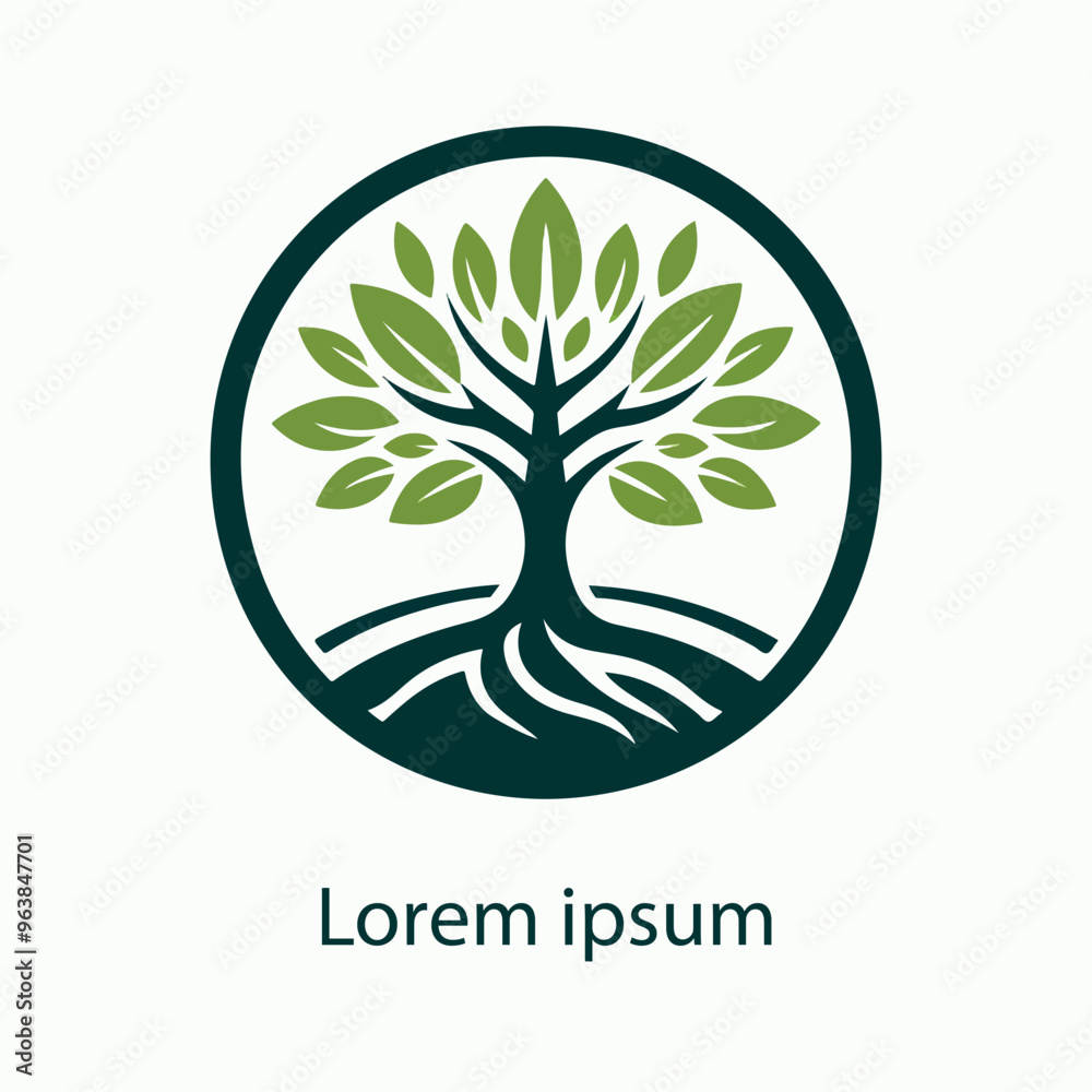 Obraz premium Natural tree logo design