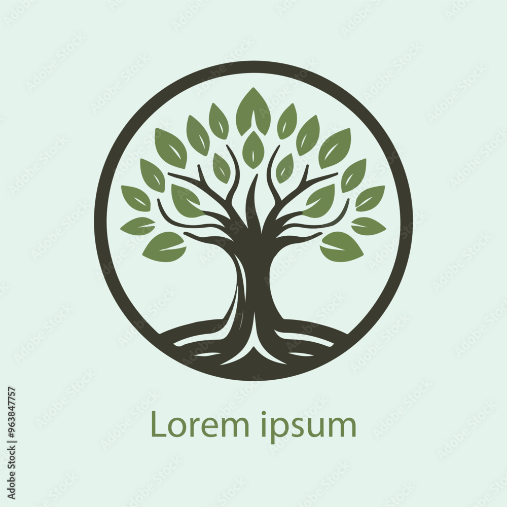 Obraz premium Natural tree logo design