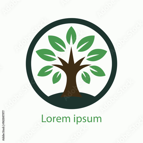 Natural tree logo design
