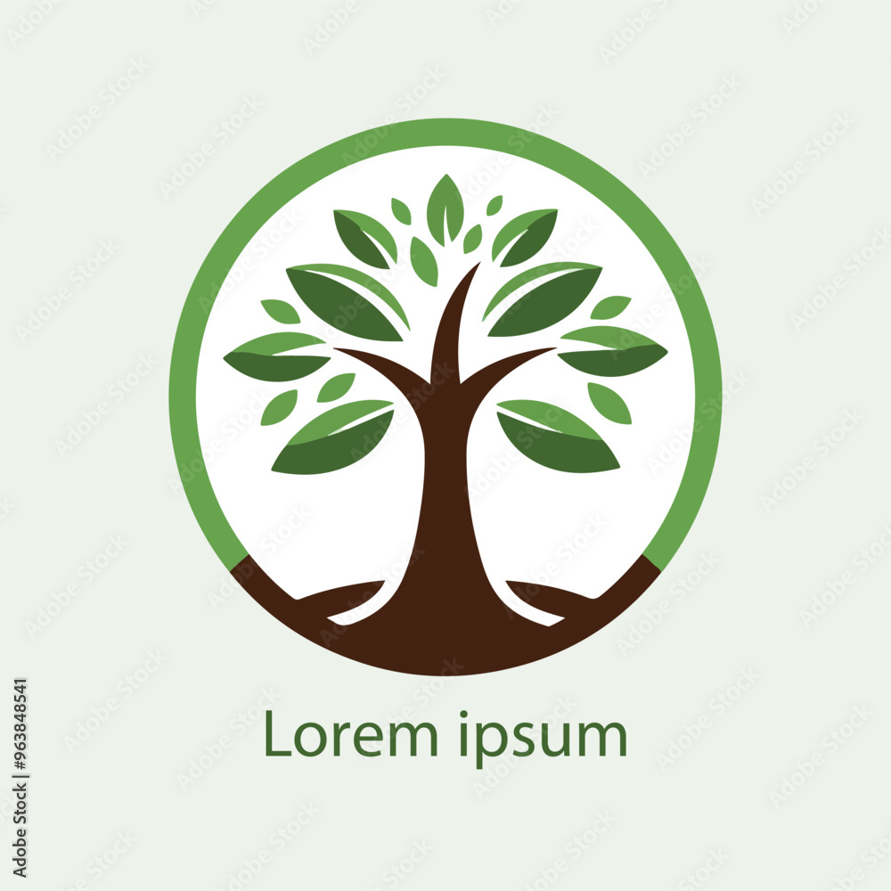 Obraz premium Natural tree logo design