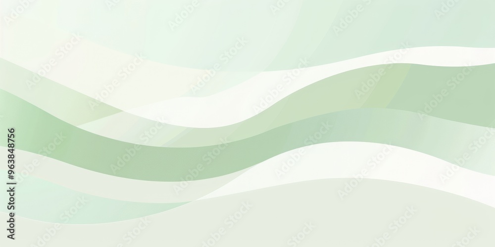 a minimalist background with a subtle gradient from light green to white. The design should be smooth and simple, creating a fresh and tranquil ambiance