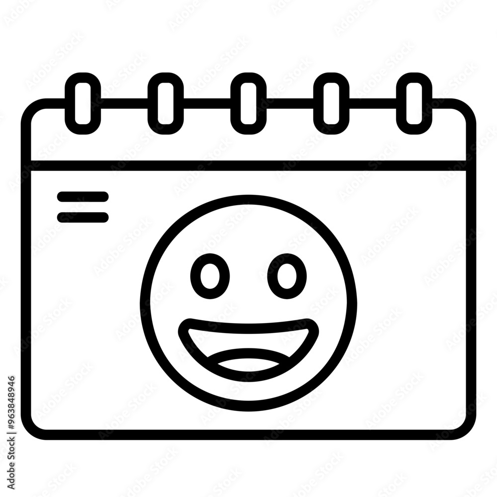 April Fool's calendar icon with laughing emoticon April Fool's calendar icon with laughing emoticon