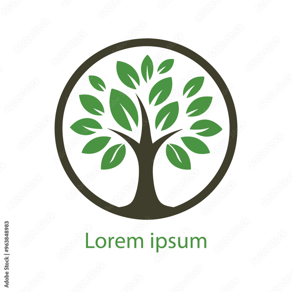 Obraz premium Natural tree logo design